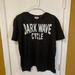 Cycle women's XS oversized open back super lightweight cut DARK WAVE shirt